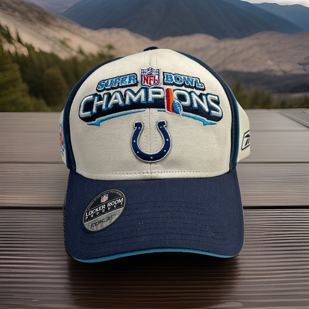 2007 Indianapolis Colts Super Bowl XLI Champions Hat Adjustable w Tags - Manning